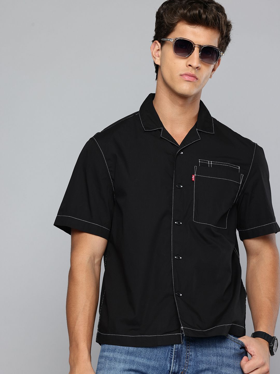 Levis Pure Cotton Relaxed Fit Casual Shirt-image-29