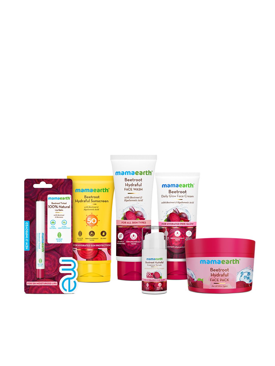 Mamaearth Beetroot Face Wash + Face Cream + Face Pack + Lip Balm + Suncsreen + Serum Combo-picture-42