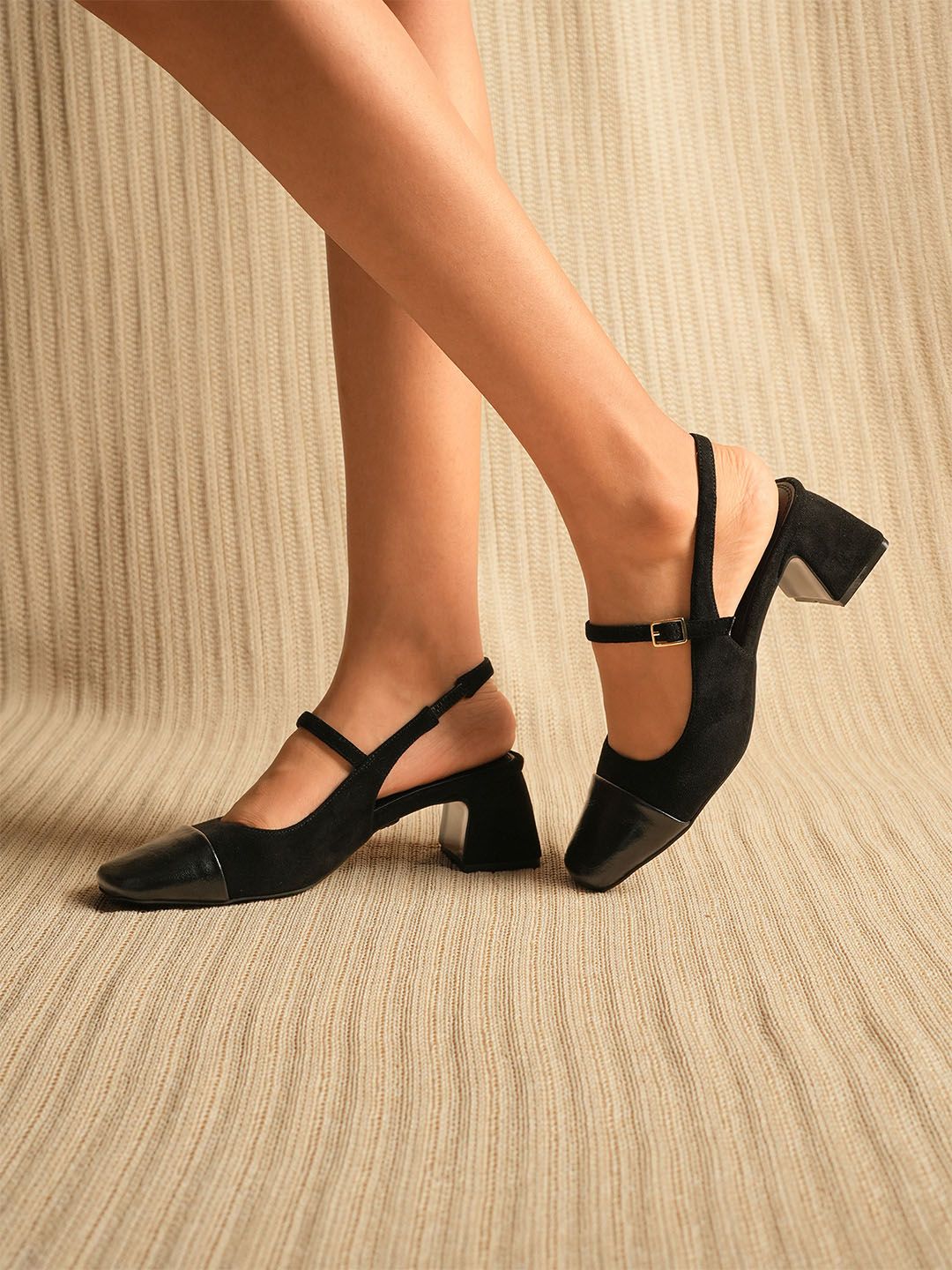 Theater Theater Women Twiggy W Black Mary Jane Sqaure Slingback Heels