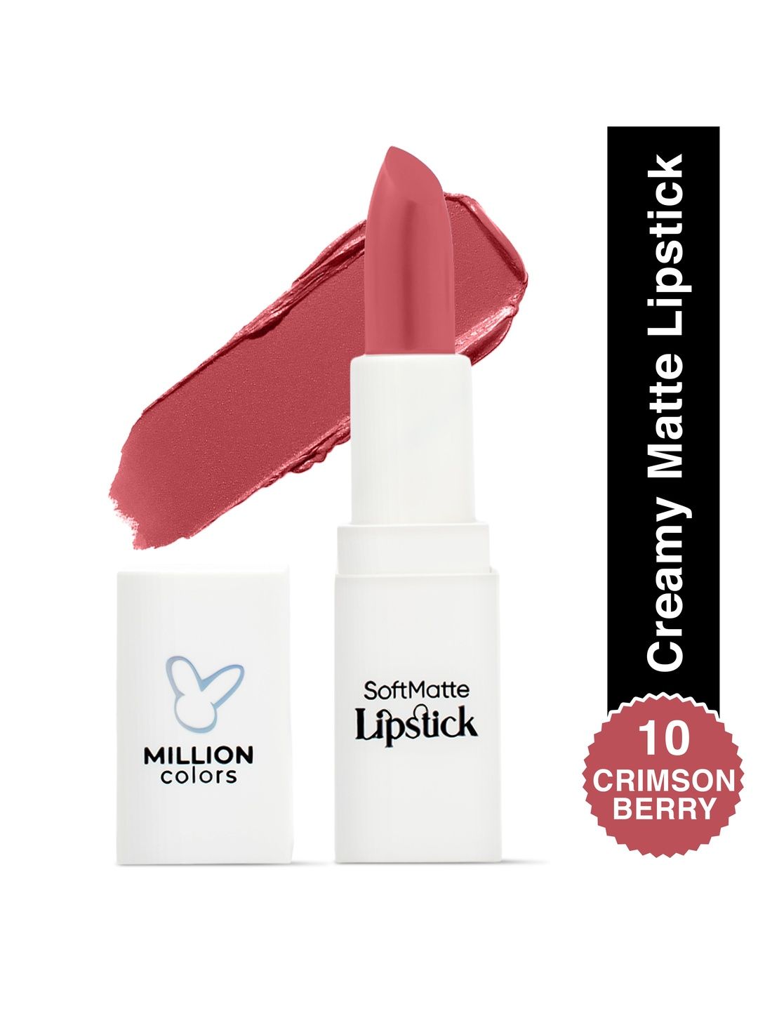 Million Colors Creamy Matte Bullet Lipstick With Almond Oil - Crimson Berry 10-picture-16