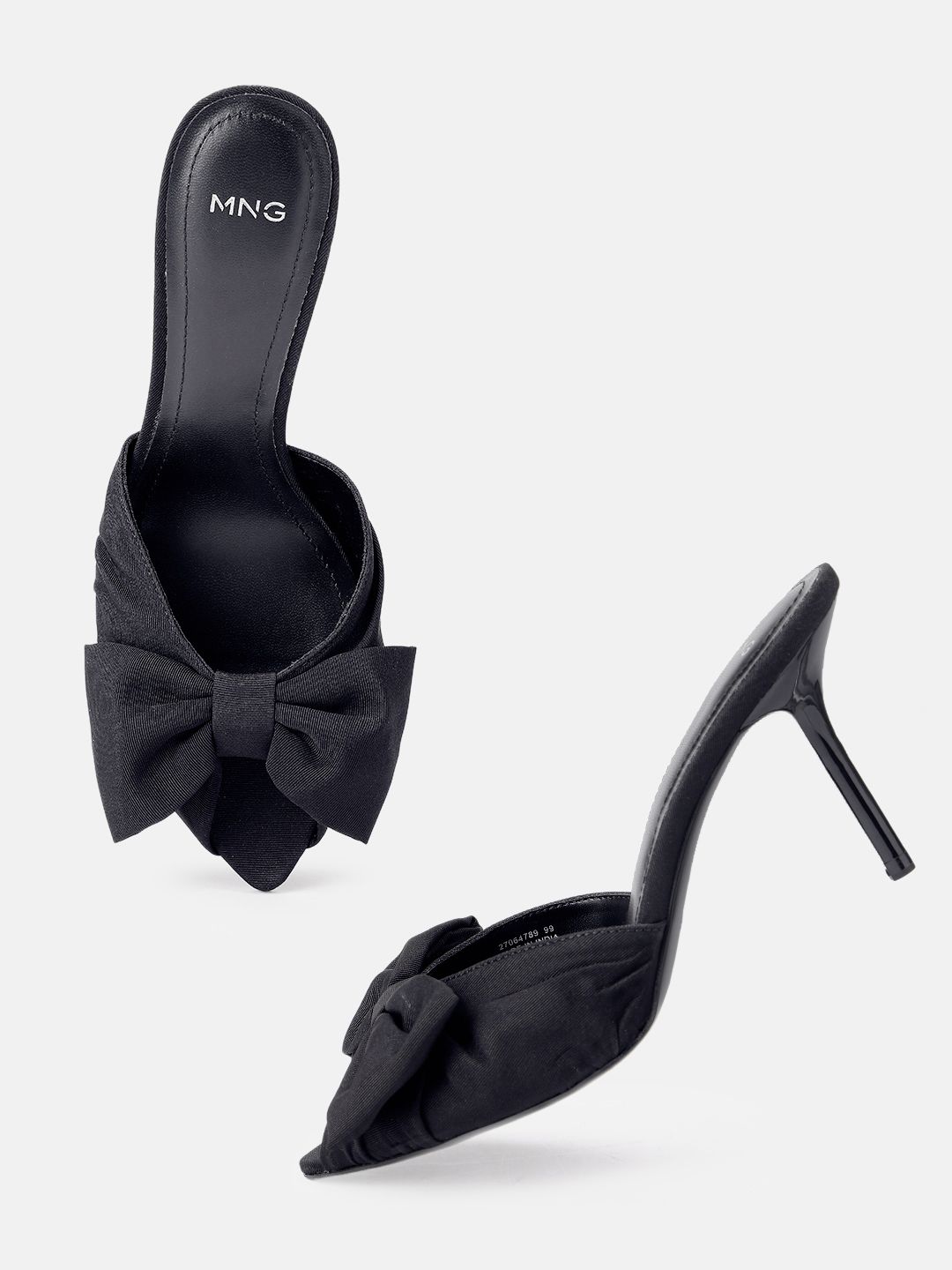 MANGO LASYIN Stiletto Peep Toe Sandals with Bows-picture-29