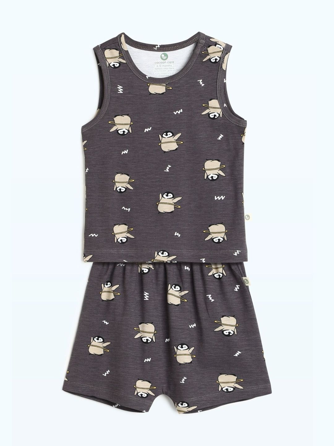 cocoon care Unisex Kids Printed Top with Shorts-image-49