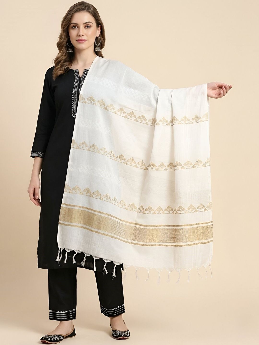 MUFFLY Woven Design Dupatta-image-40