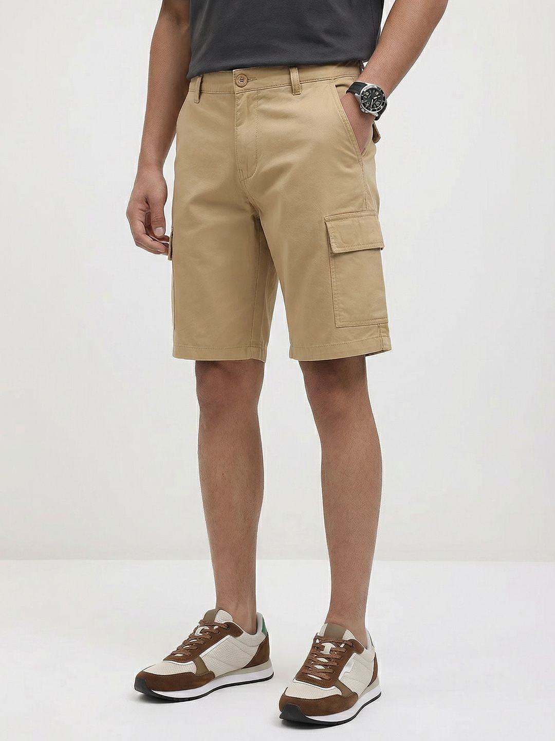 The Roadster Life Co. Men Relaxed Fit Cargo Shorts-picture-11