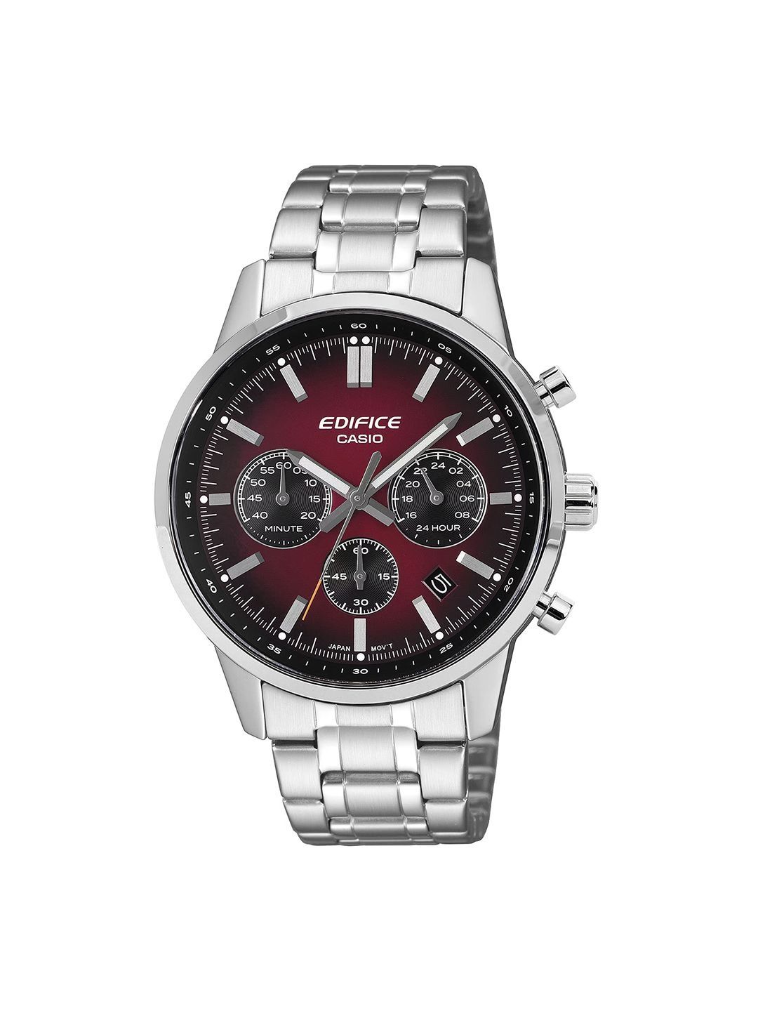 CASIO Men Dial & Stainless Steel Bracelet Style Straps Analogue Stopwatch Watch ED695-image-24