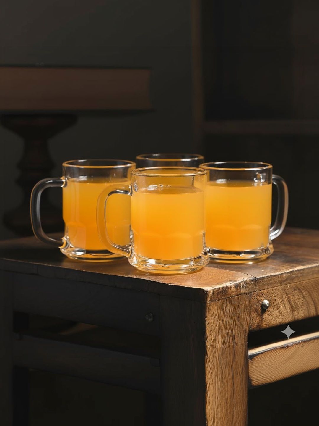 1ST TIME Transparent & White Geometric Solid Glass Transparent Cups Set of Cups and Mugs-image-11