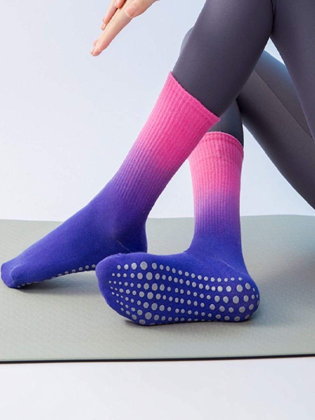XFyt Women Cotton Blend Colourblocked Calf Length Socks-picture-50