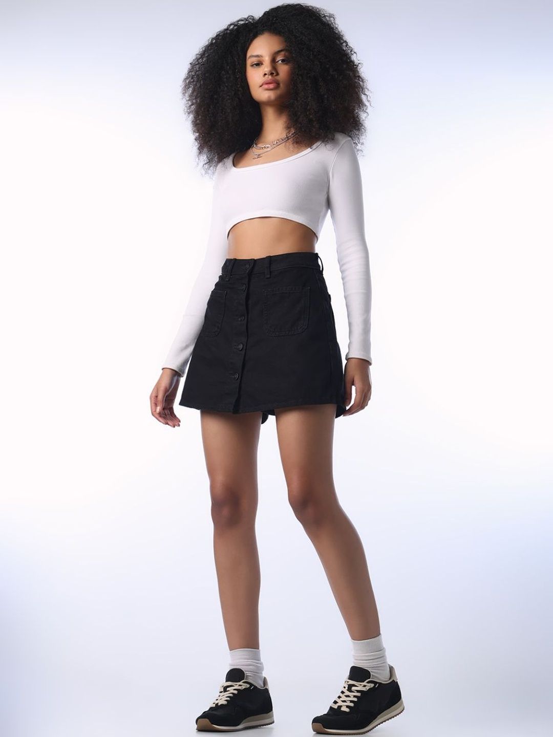 ONLY Women Cotton Mini Skorts Skirt-picture-13