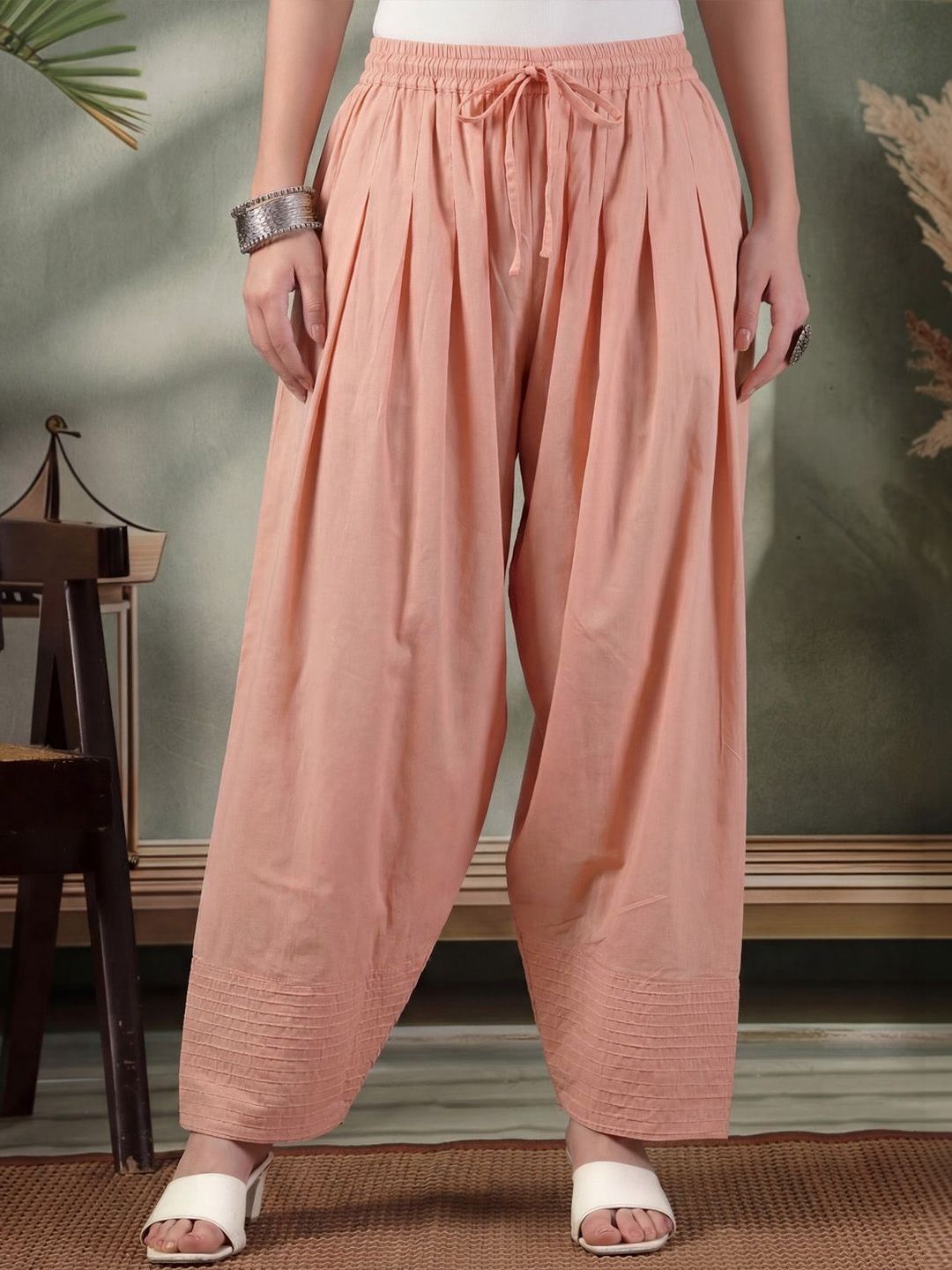 Clora Creation Women Loose Fit Cotton Blend Salwar-picture-41