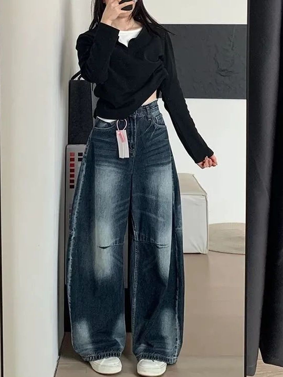StyleCast x Revolte Women Wide Leg Mid-Rise Light Fade Jeans-picture-14