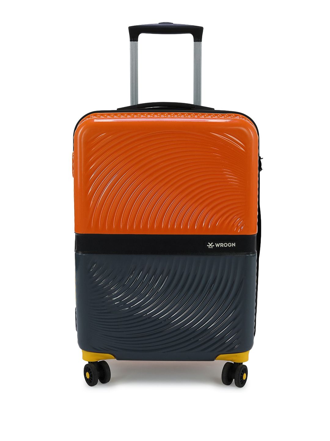 WROGN Textured Colorblocked Hard-Sided Large Trolley Bag-picture-34