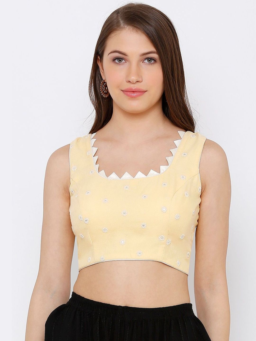 KALINI Cotton Embroidered Saree Blouse-image-48