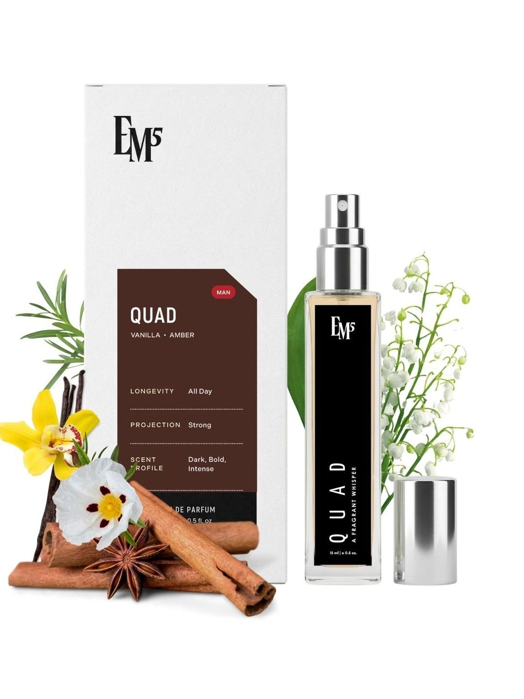 EM5 Men Quad Long Lasting Eau De Parfum - 15ml-picture-39