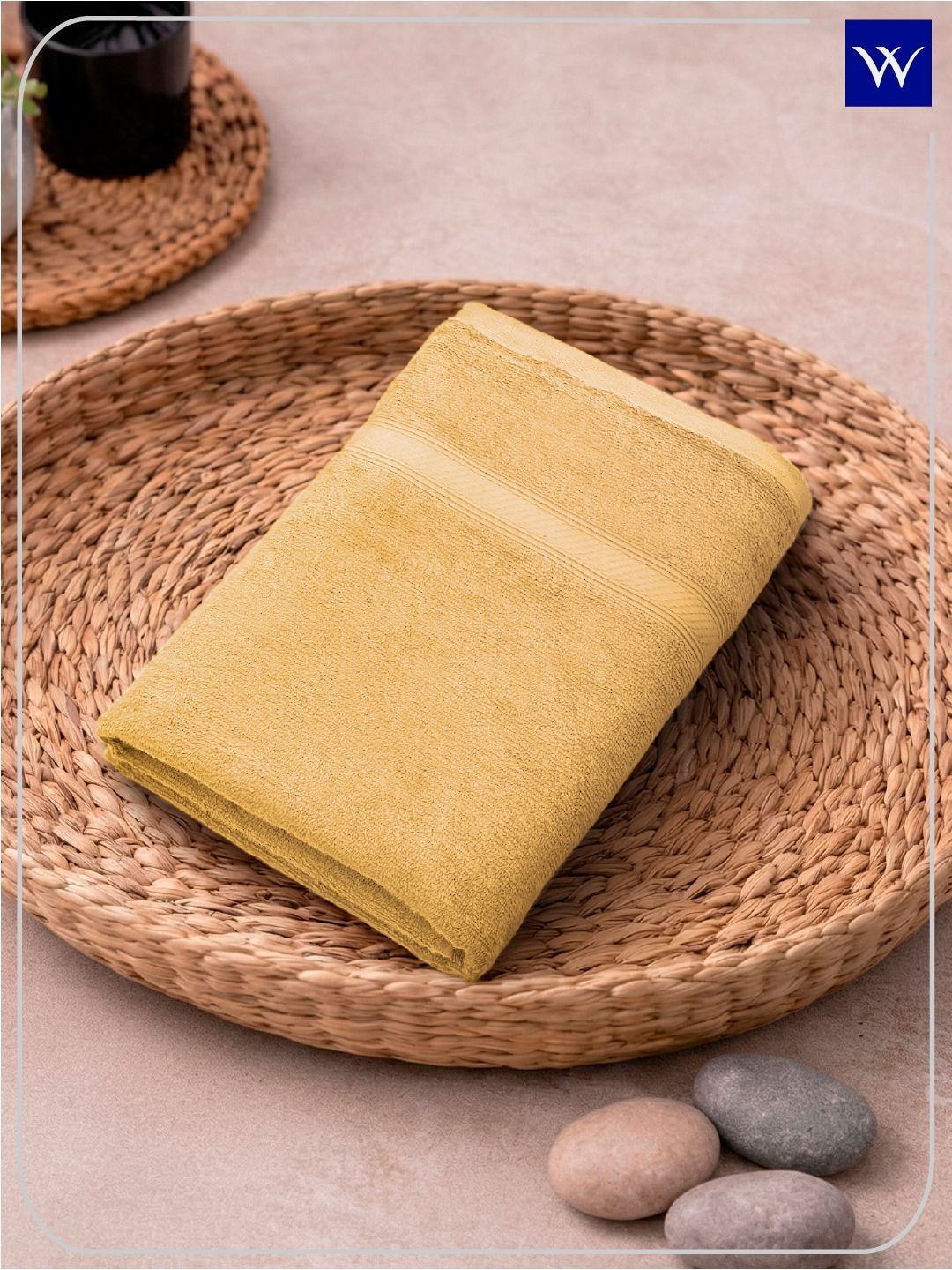 SPACES Yellow 1 Cotton 420 GSM Bath Towel-image-16