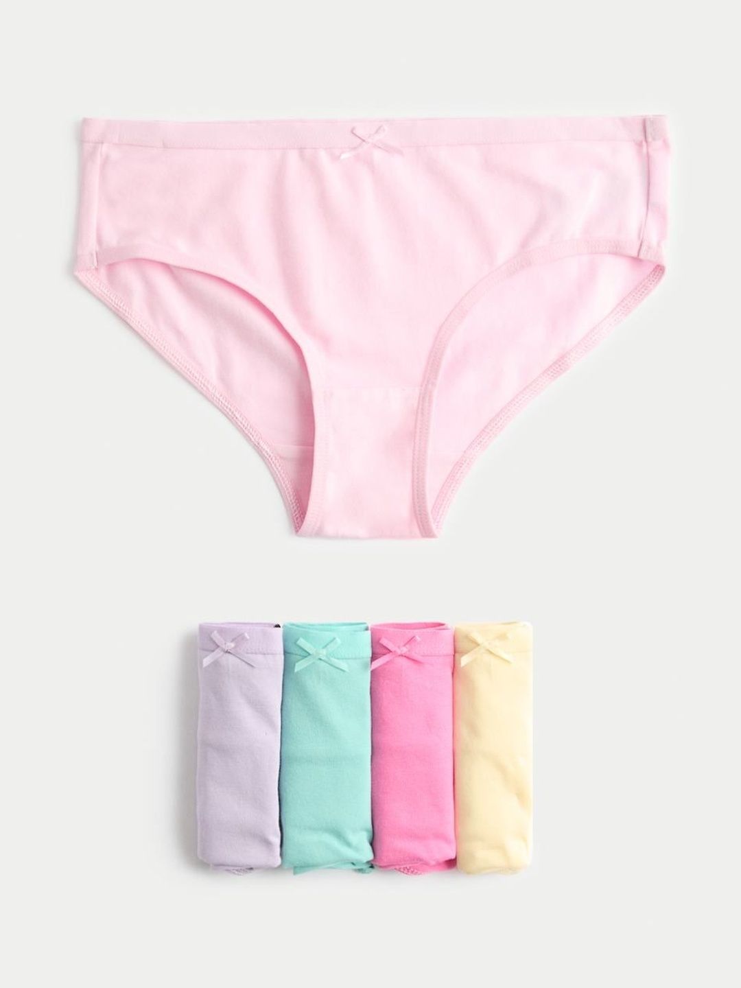 Marks & Spencer Girls Pack of 10 Cotton Blend Boy Shorts-picture-16