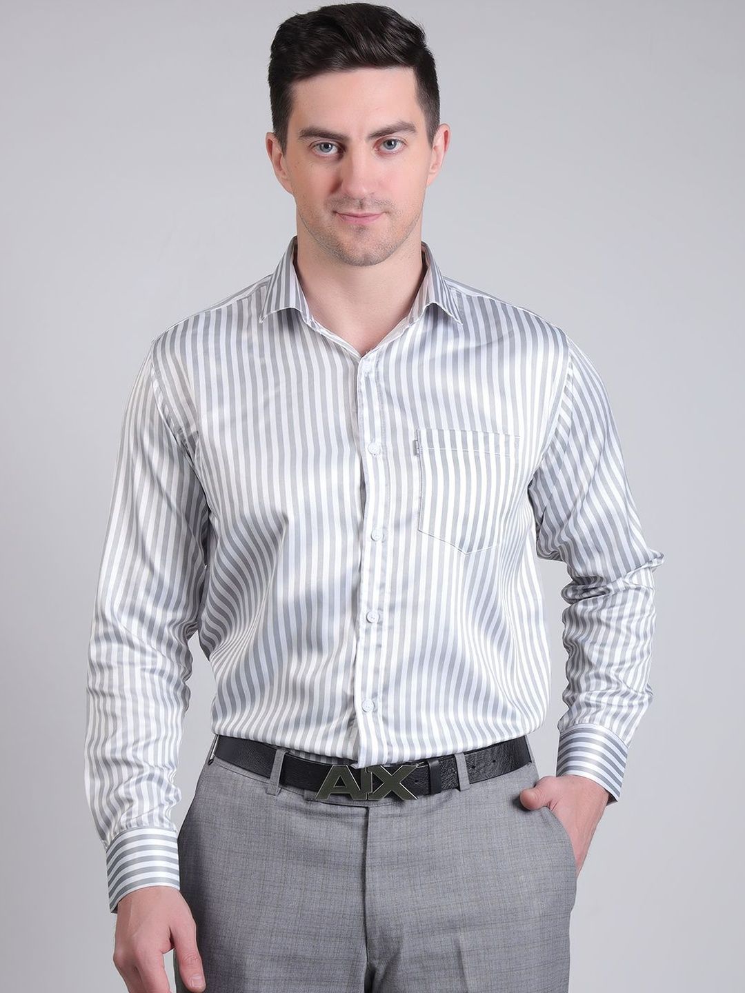 Dress.com Men Checked Spread Collar Regular Sleeves Shirt-image-33