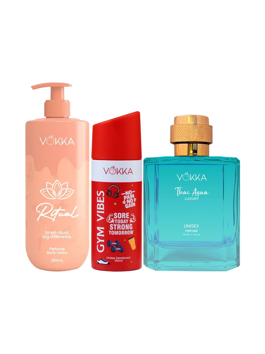 VOKKA Set Of 3 Gym Vibes Deodorant With Thai Aqua Perfume & Ritual Body Lotion-image-22