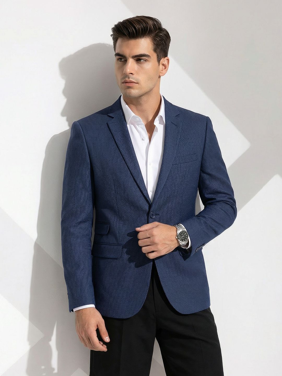 INVICTUS Self Design Single-Breasted Formal Blazer-picture-43