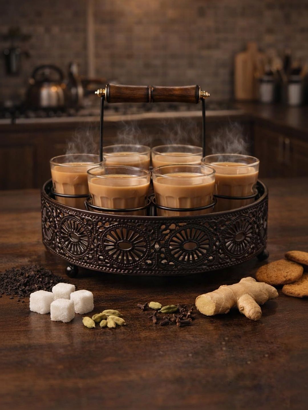 The urban home Brown Metal Cups and Mugs Set of-picture-7