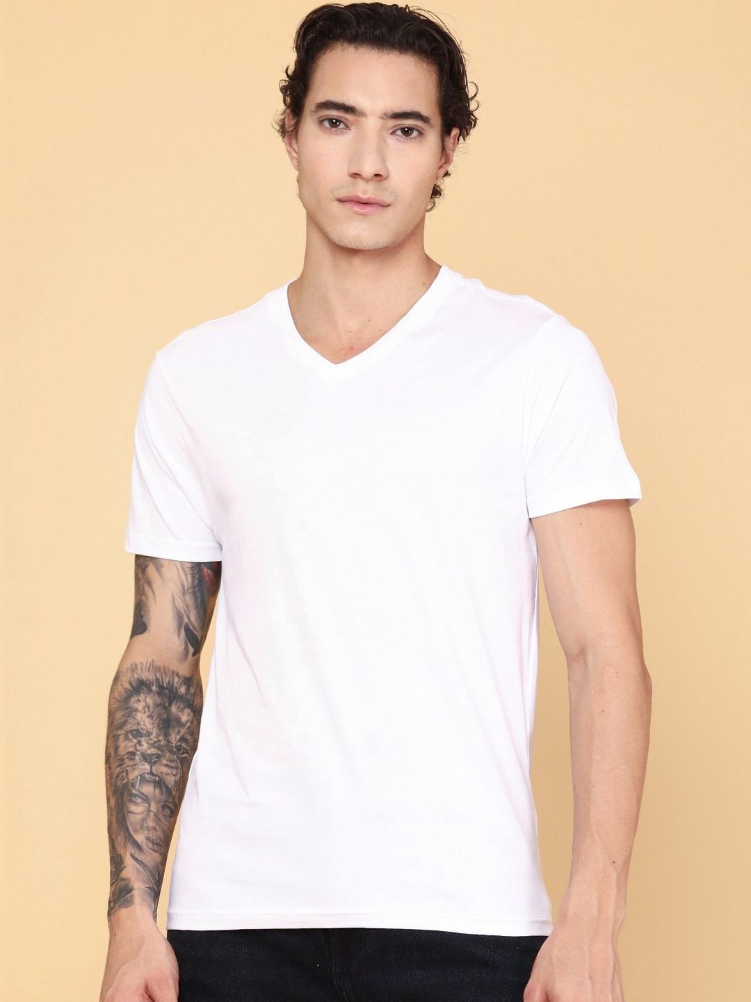 V-Mart Men V-Neck T-shirt-image-0