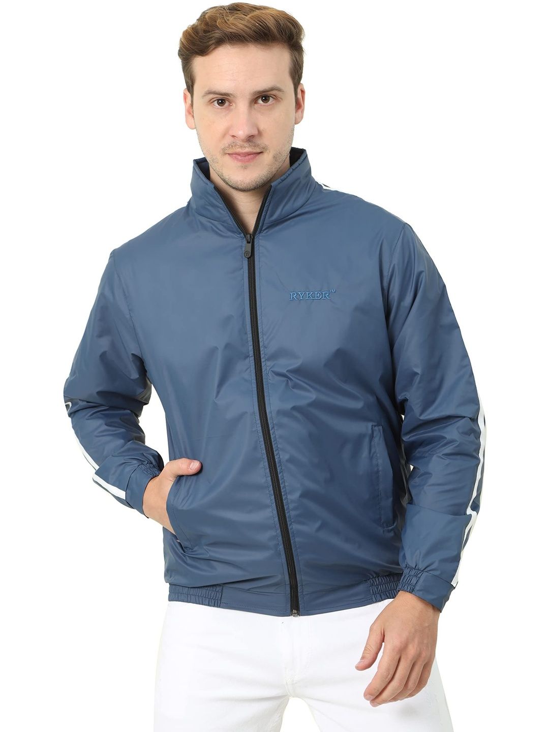 RYKER Men Windcheater Stand Collar Sporty Jacket-picture-12