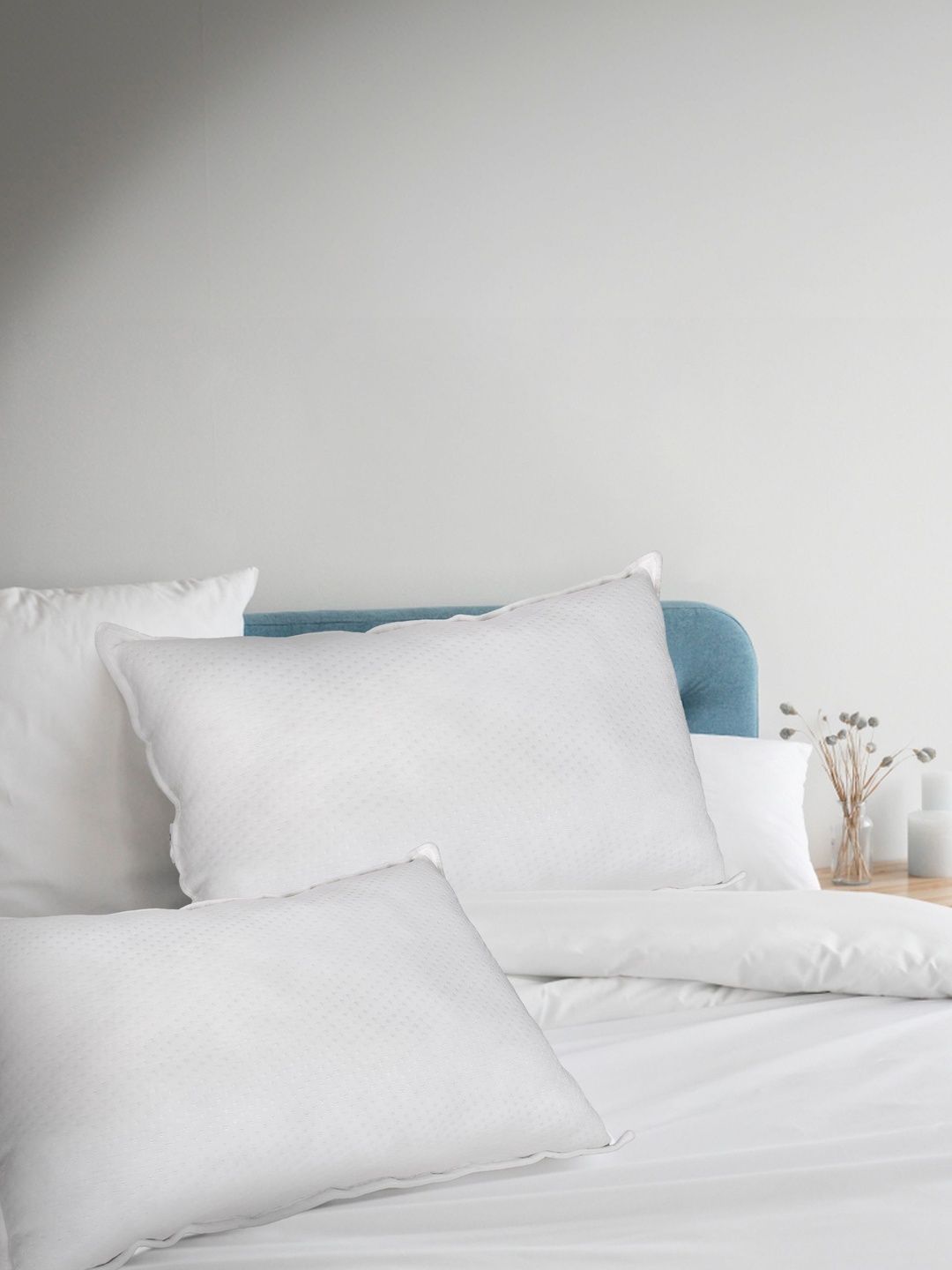 SH Creation and Handlooms White Fibre Filled Polyester Ultra Soft Sleep Pillow-image-19