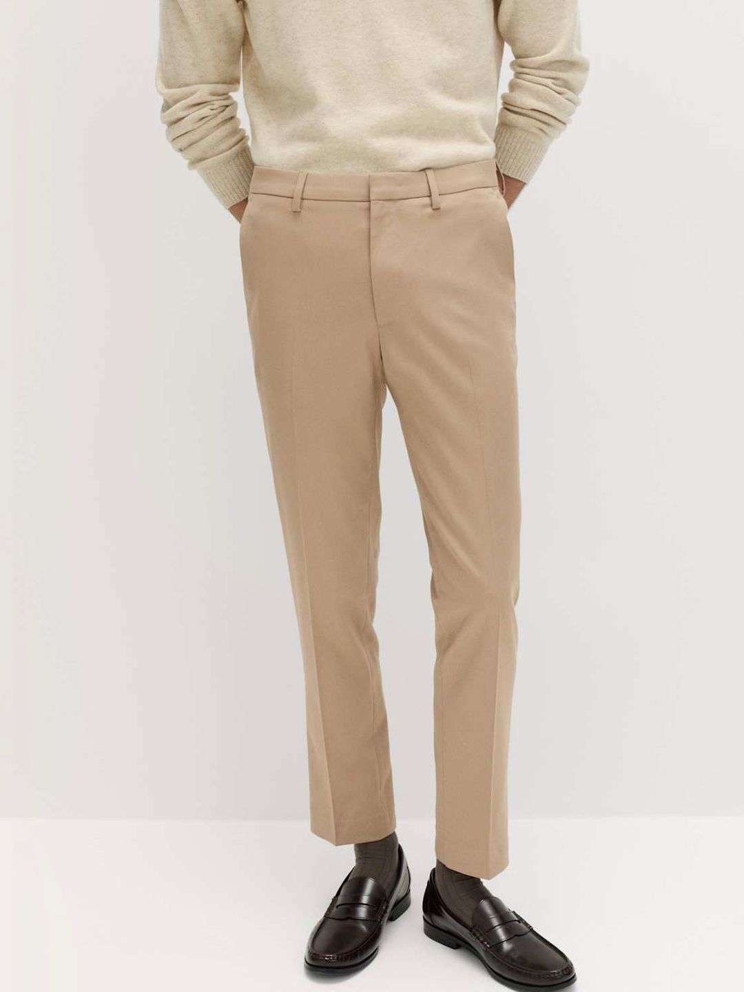 Marks & Spencer Men Slim Fit Smart Stretch Trousers-picture-50