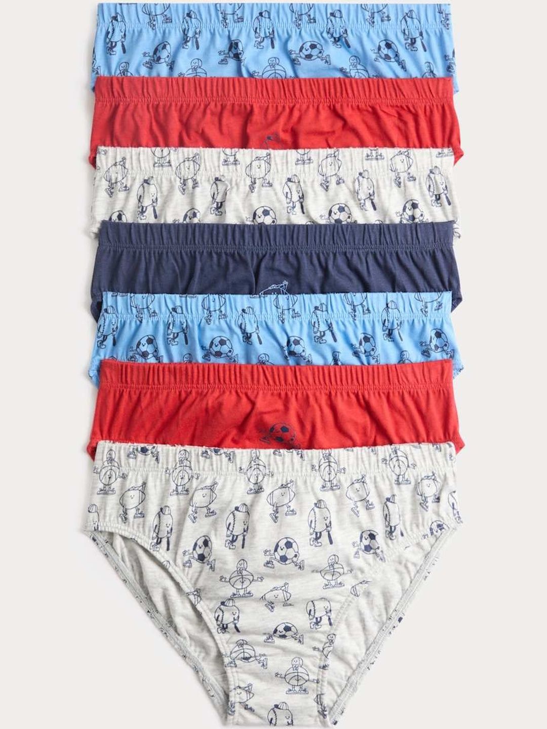 Marks & Spencer Boys Pack of 7 Cotton Blend Boy Shorts-picture-29