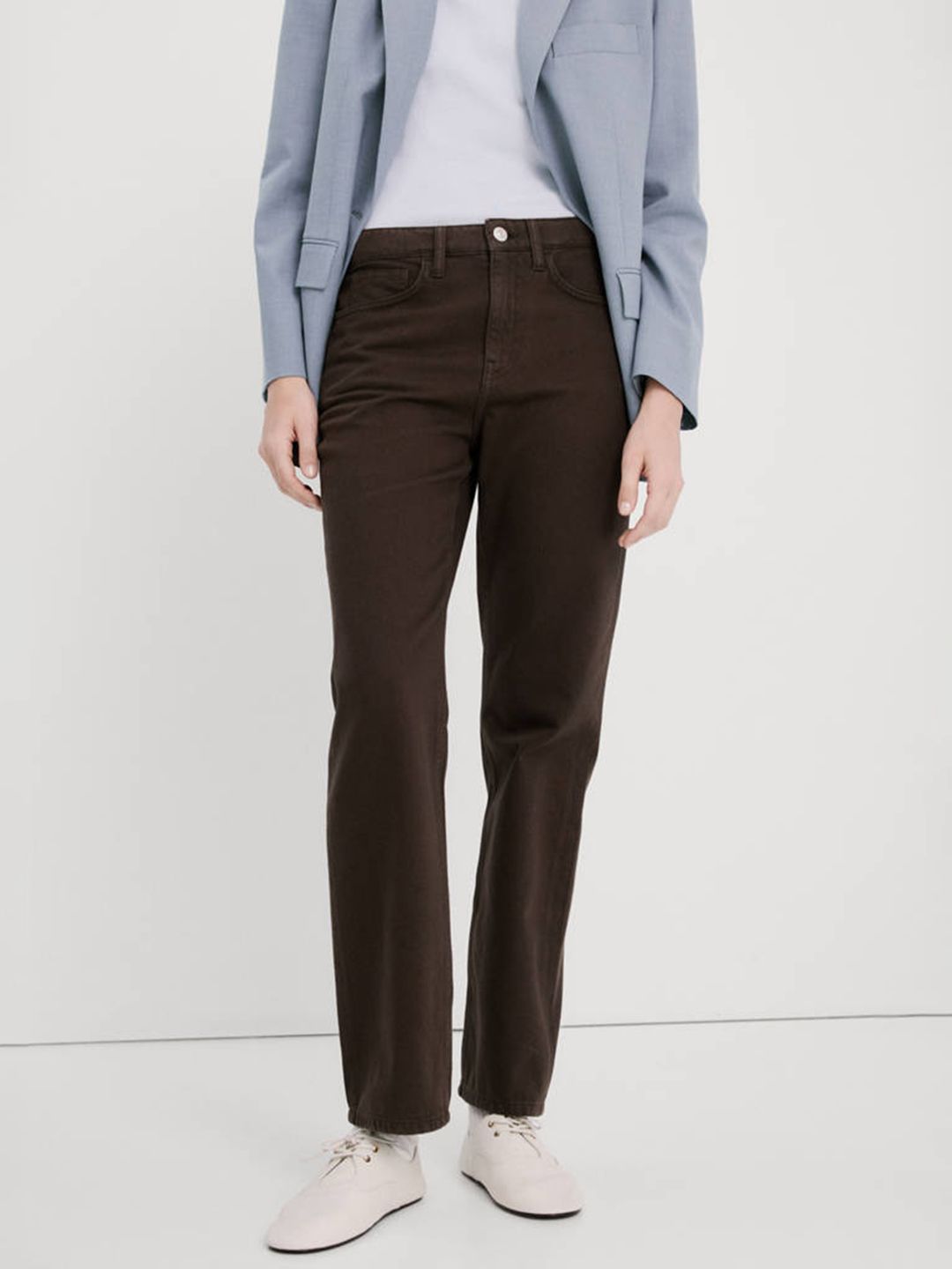 MANGO Women Matilda Pure Cotton Straight Fit High-Rise Jeans-image-17