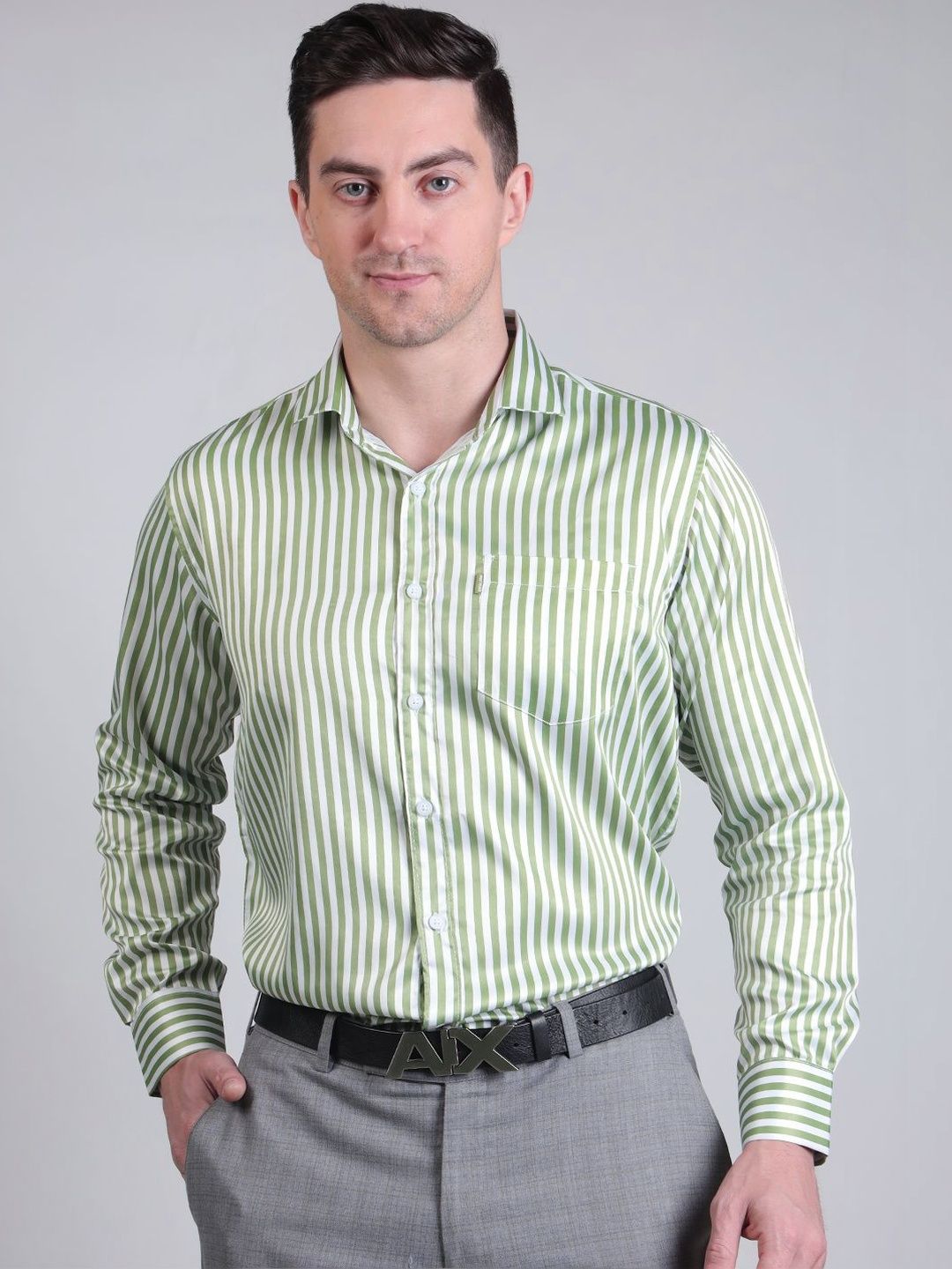 Dress.com Men Checked Spread Collar Regular Sleeves Shirt-image-32