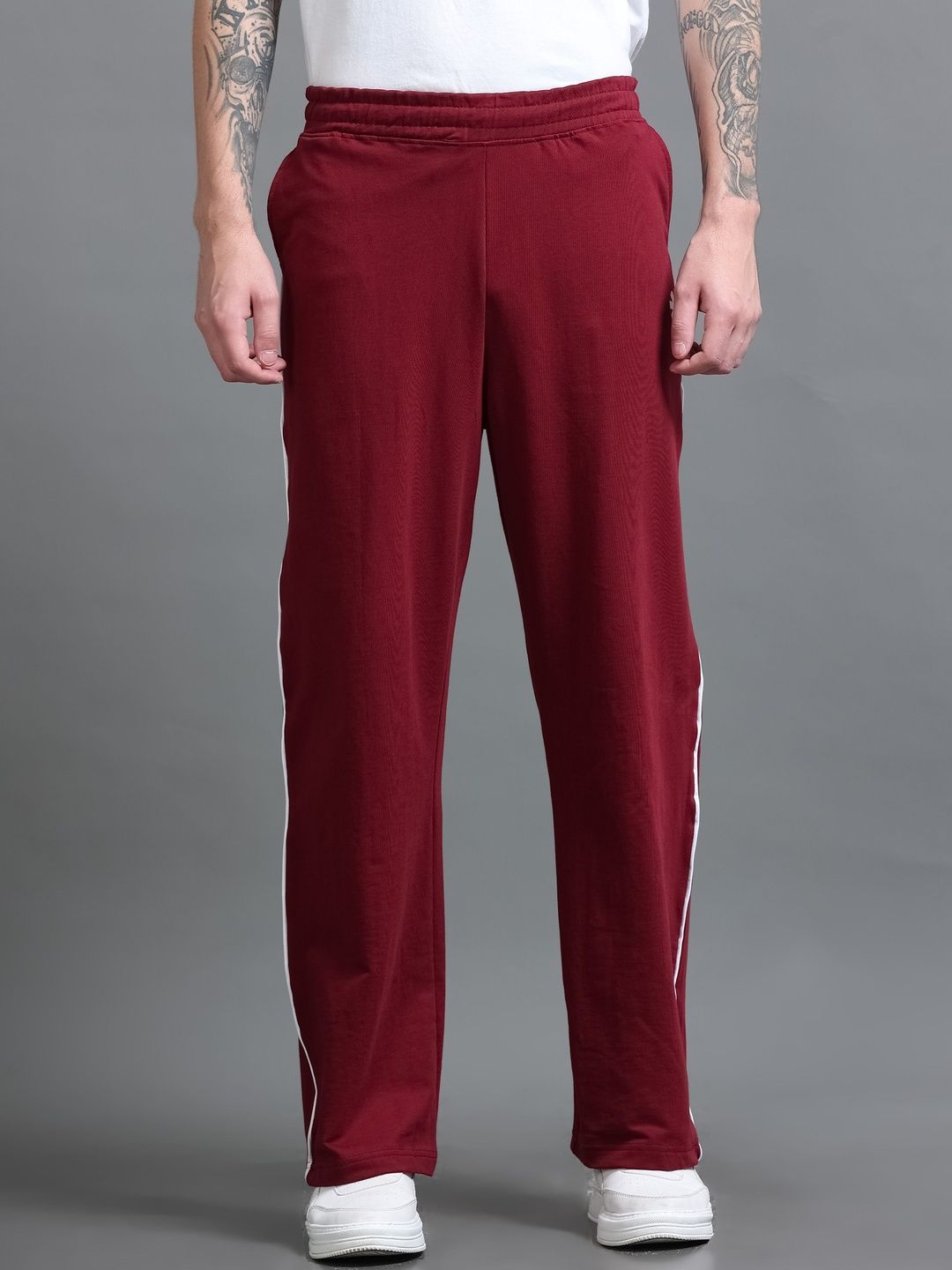 HRX by Hrithik Roshan Men Relaxed Fit Self Design Track Pants-picture-19