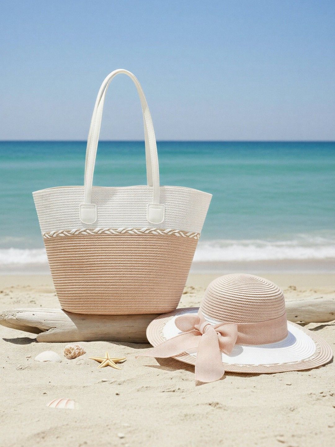 FIND STALK LOVE WomenSummer Beach Hat & Tote Bag-picture-17