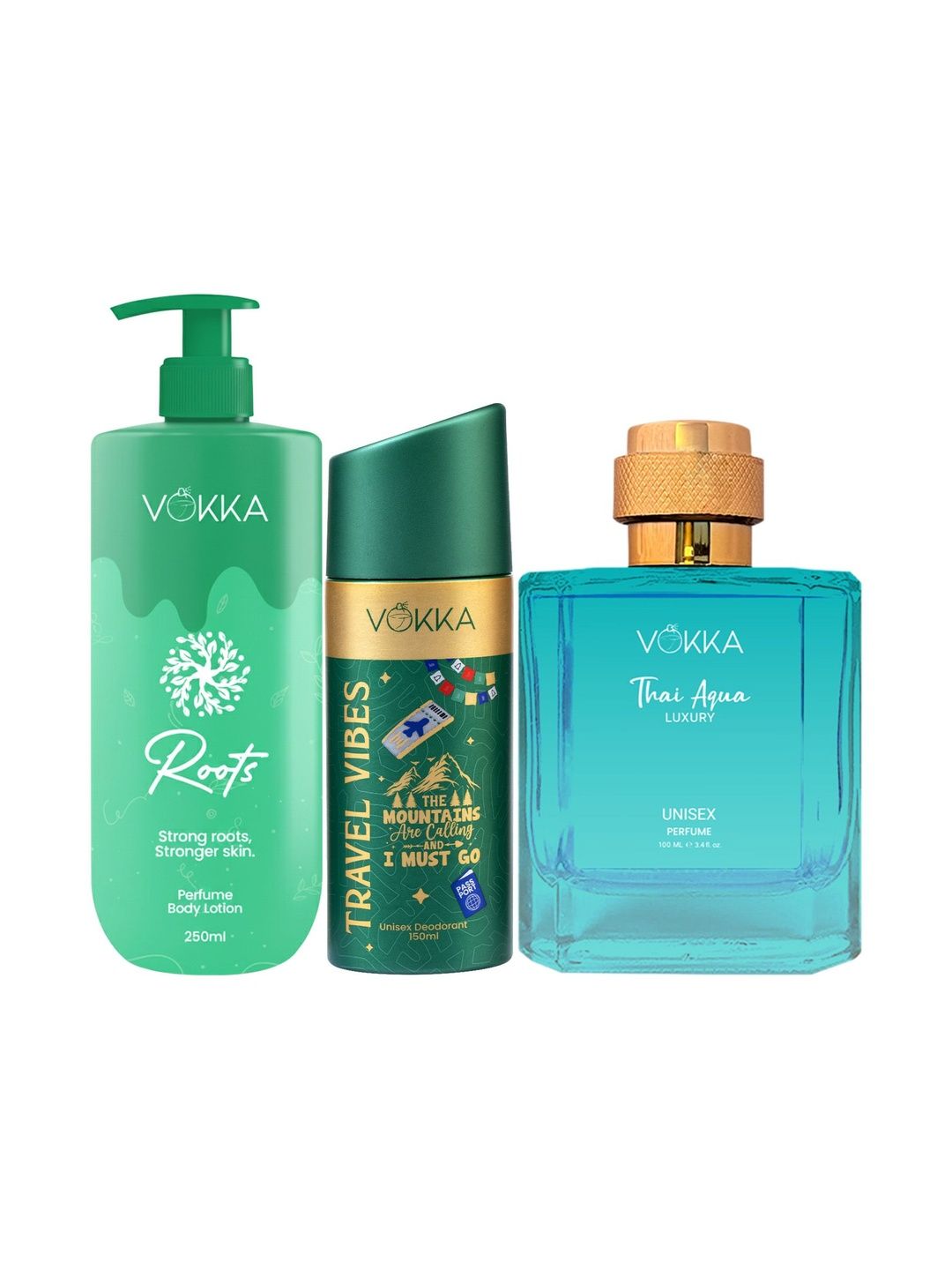 VOKKA Set Of 3 Travel Vibes Deodorant With Thai Aqua Perfume & Roots Body Lotion-picture-39