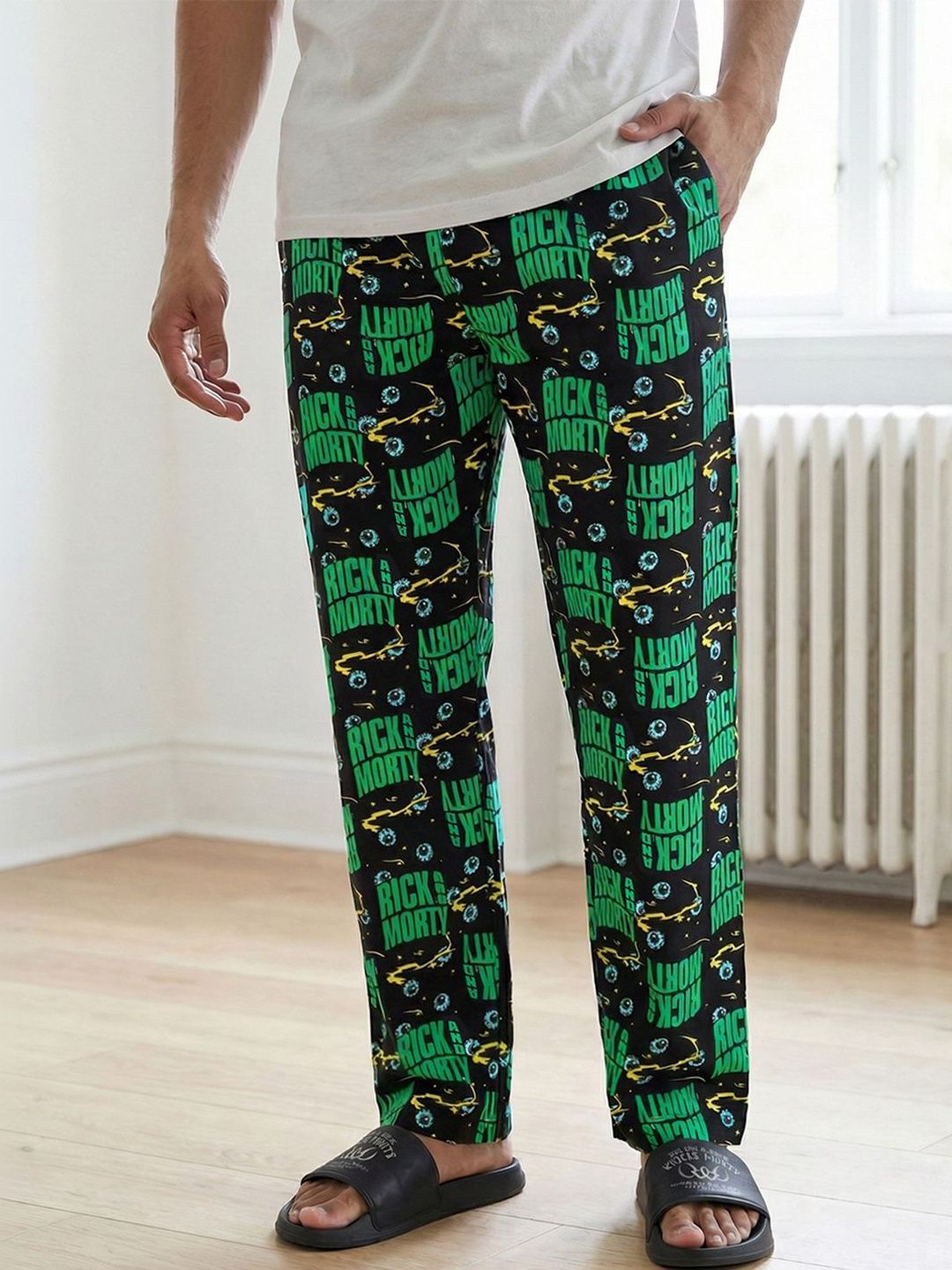 Bewakoof All Over Printed Mid Rise Lounge Pants-picture-38