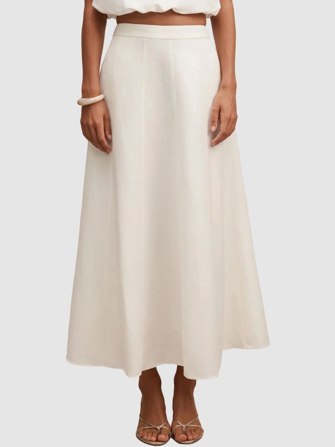 Forever New Women Linen Pocket Detailing A-Line Skirt-picture-26