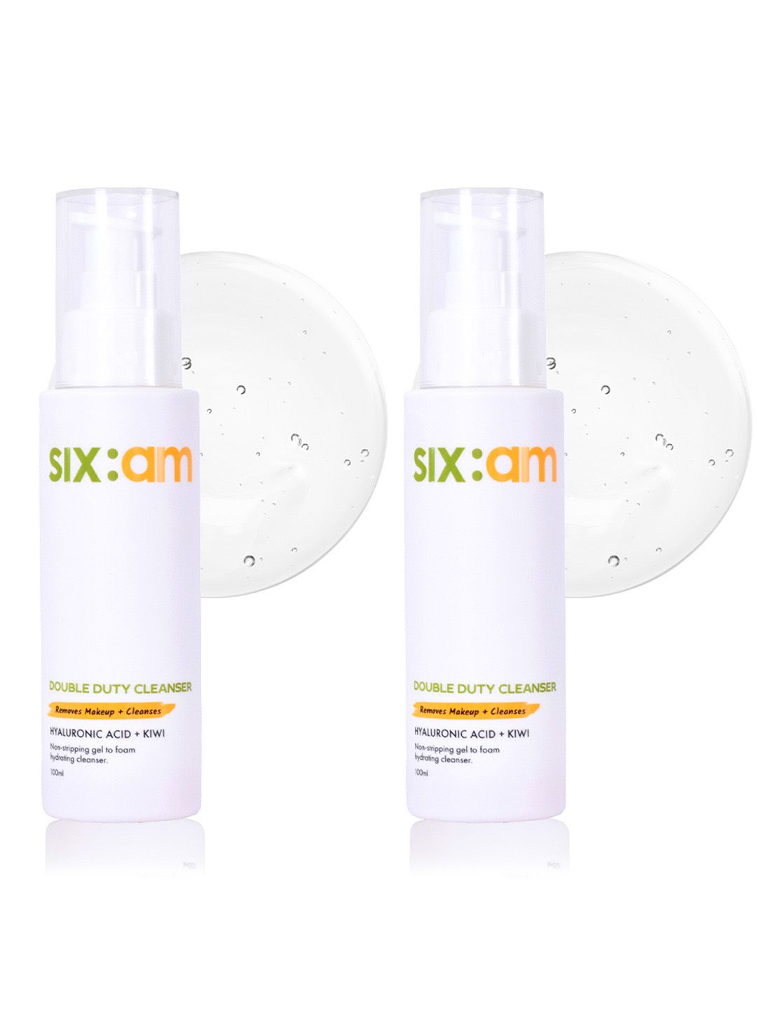 sixam glow Set of 2 Double Duty Face Cleanser With Hyaluronic Acid & Kiwi - 100 ml each-image-18