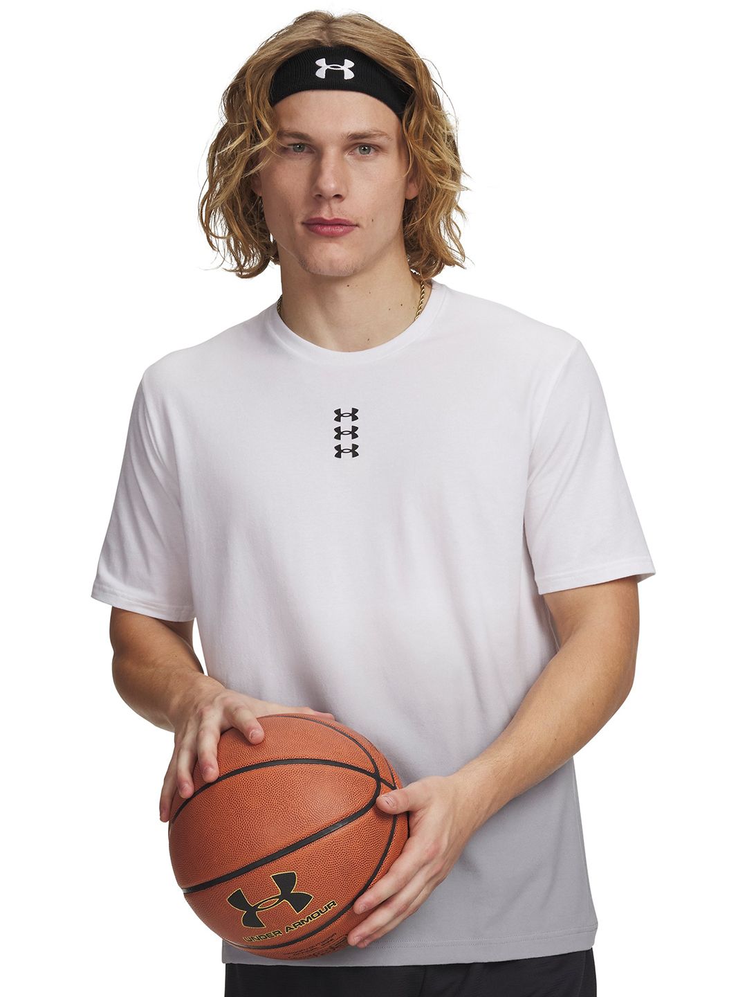 UNDER ARMOUR Hoops Triple Logo Ombre Loose Fit Basketball T-shirt-image-35