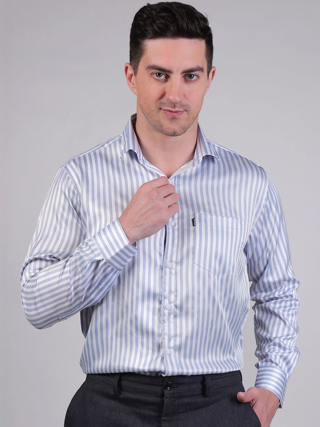 Dress.com Men Standard Checked Formal Shirt-image-25