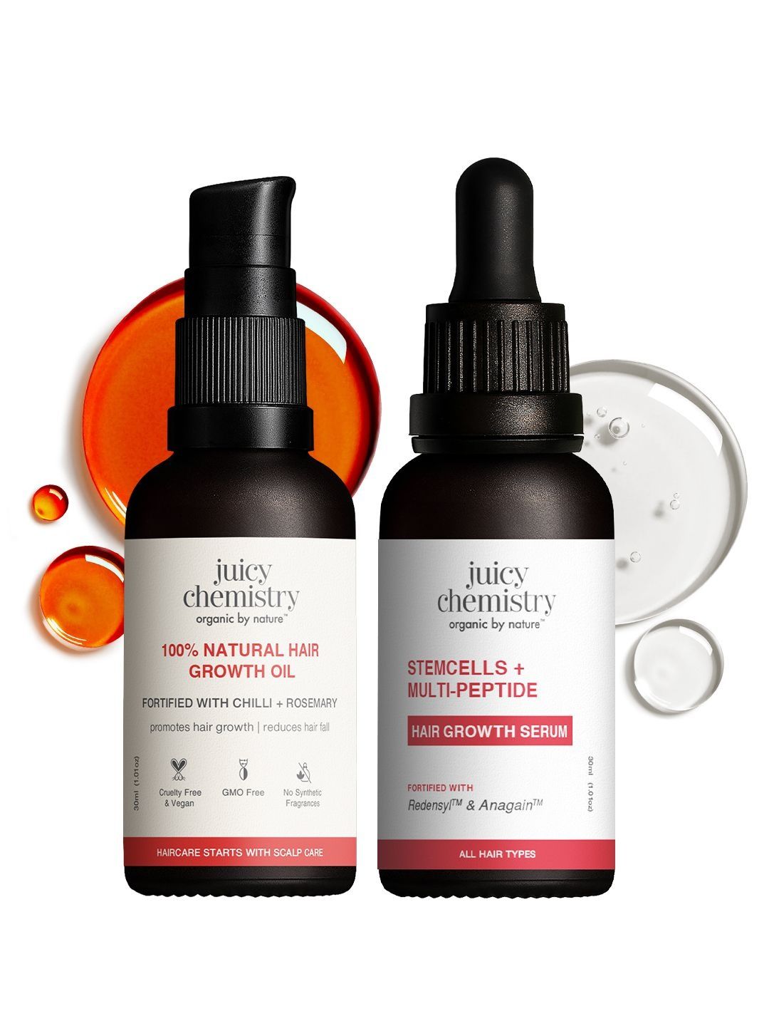 Juicy Chemistry Set Of 2 Natural Hair Growth Oil & Serum - 30 ml Each-picture-38
