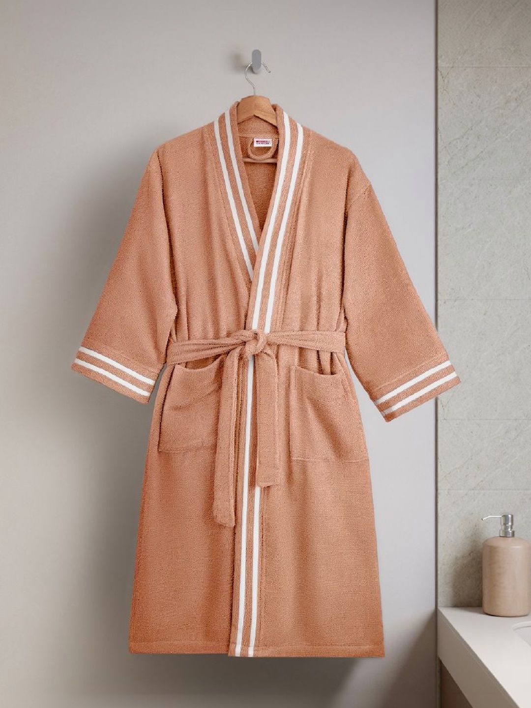 SPACES Cotton Knee Length Bath Robe and Wraps-picture-32
