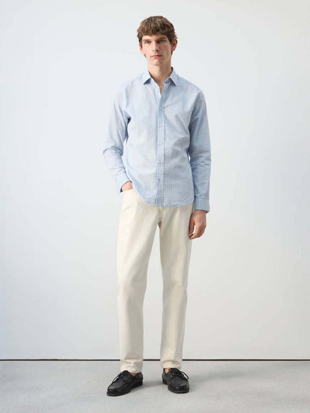 MANGO MAN Men DAVID Checked Pure Cotton Casual Shirt-picture-35