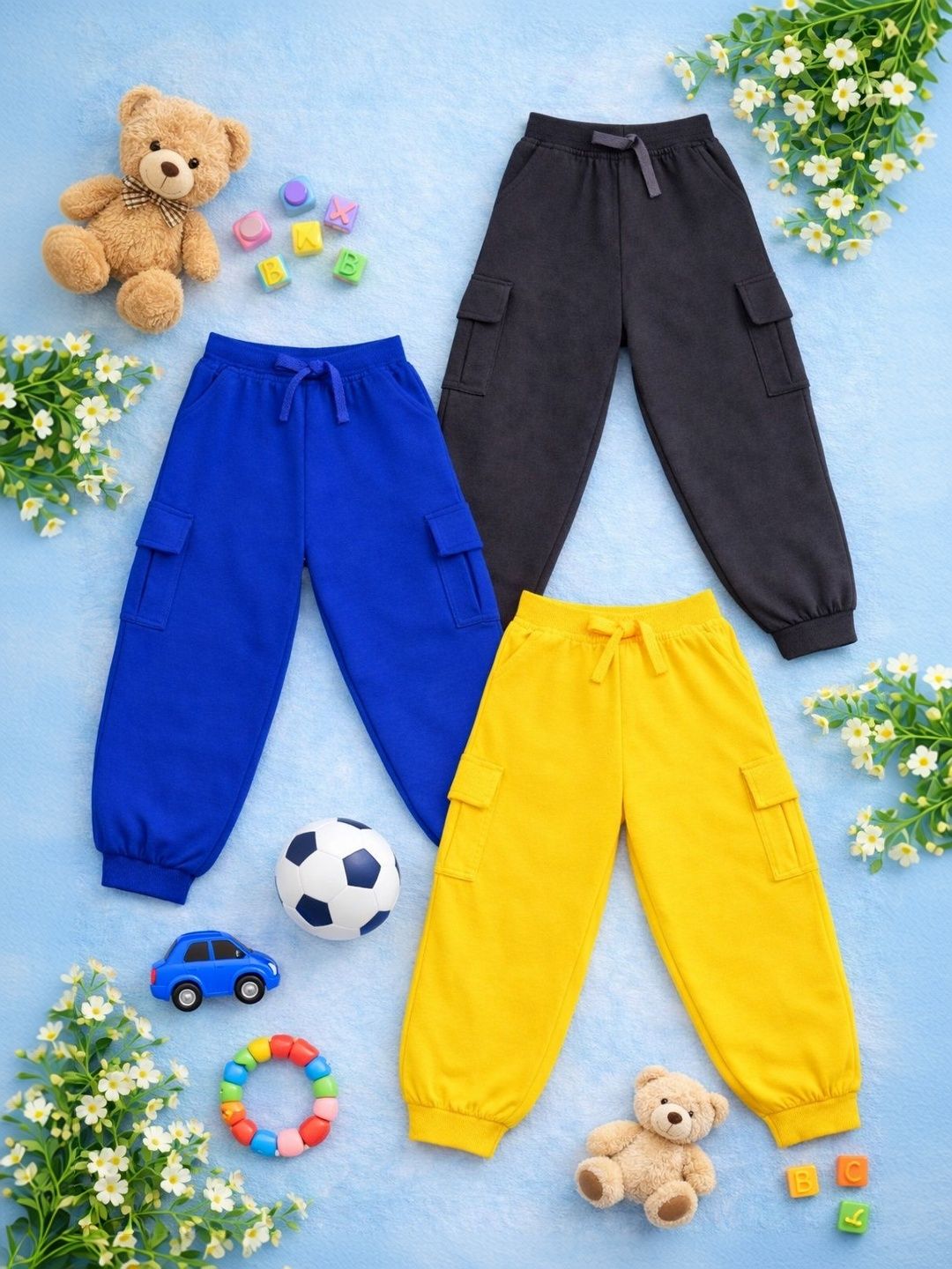 YK Pack of 3 Regular Fit Graphic Print Track Pants-picture-27