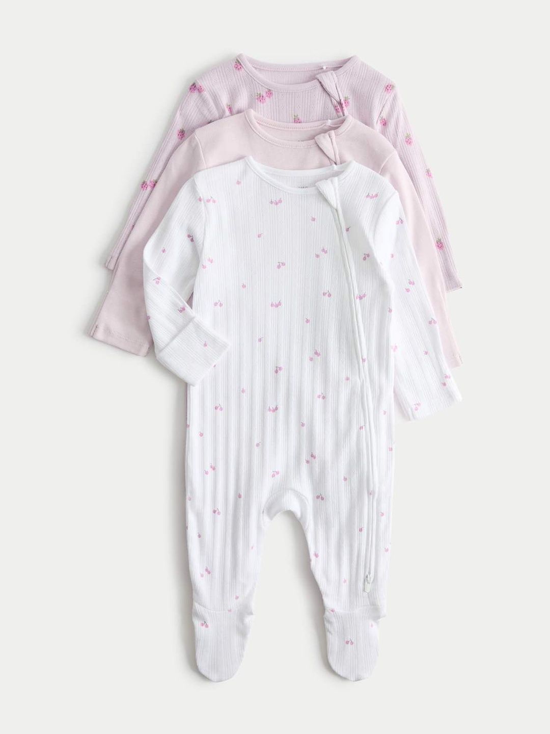 Marks & Spencer Pack Of 3 Printed Sleepsuits-picture-54
