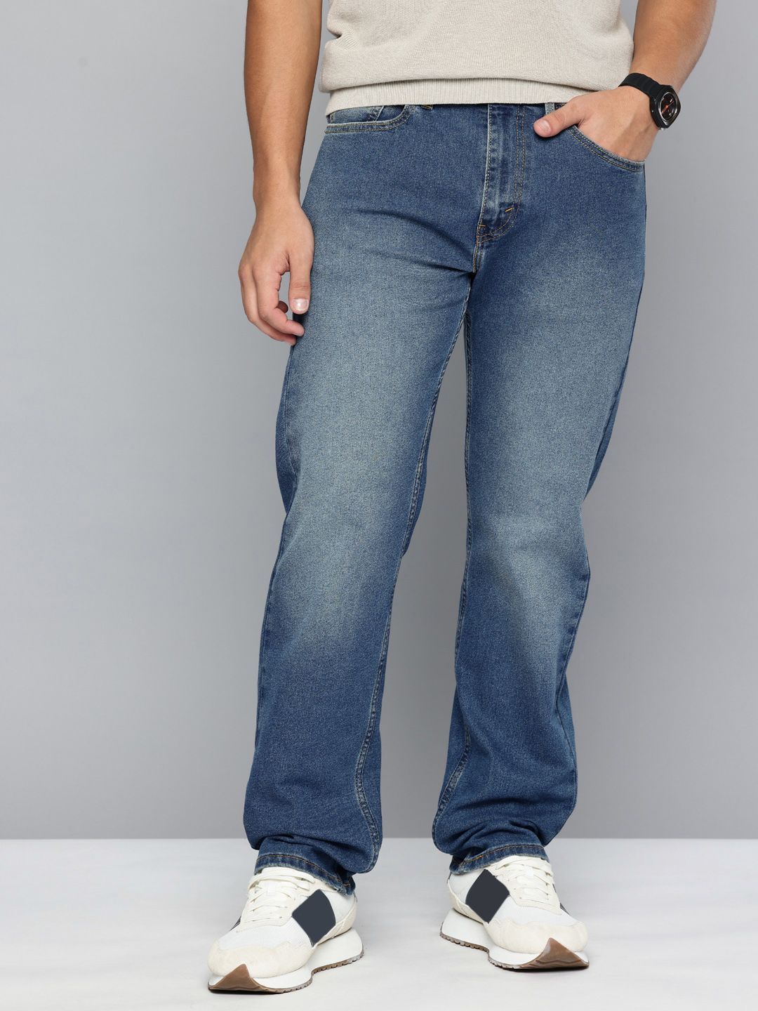 Levis Men 505 Regular Fit Mid-Rise Stretchable Jeans-picture-52