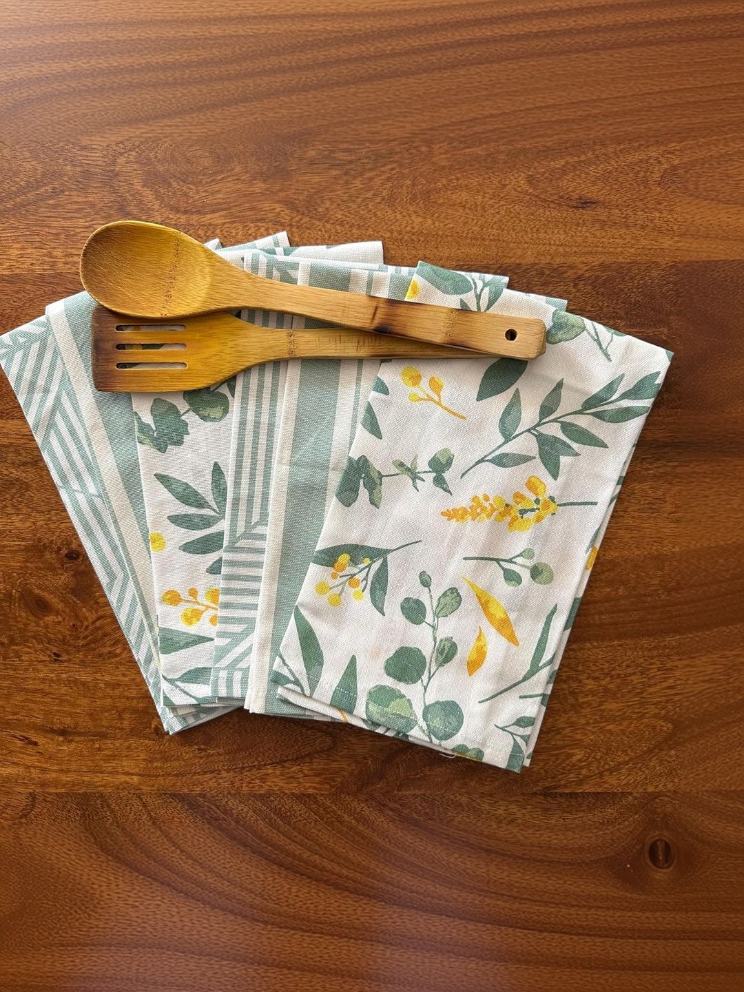 Oak & Lily 6-Pcs White & Grey Printed Cotton Kitchen Towels-image-49