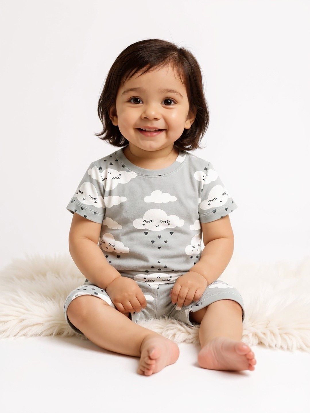 YK X Minute Mirth Infant Girls Printed T-shirt with Shorts-picture-27