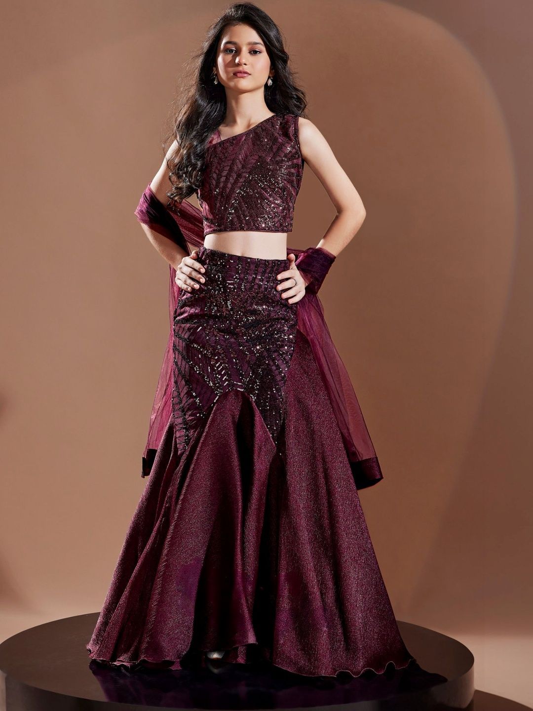 Lagorii Girls Embellished Ready to Wear Lehenga & Blouse With Dupatta-picture-47
