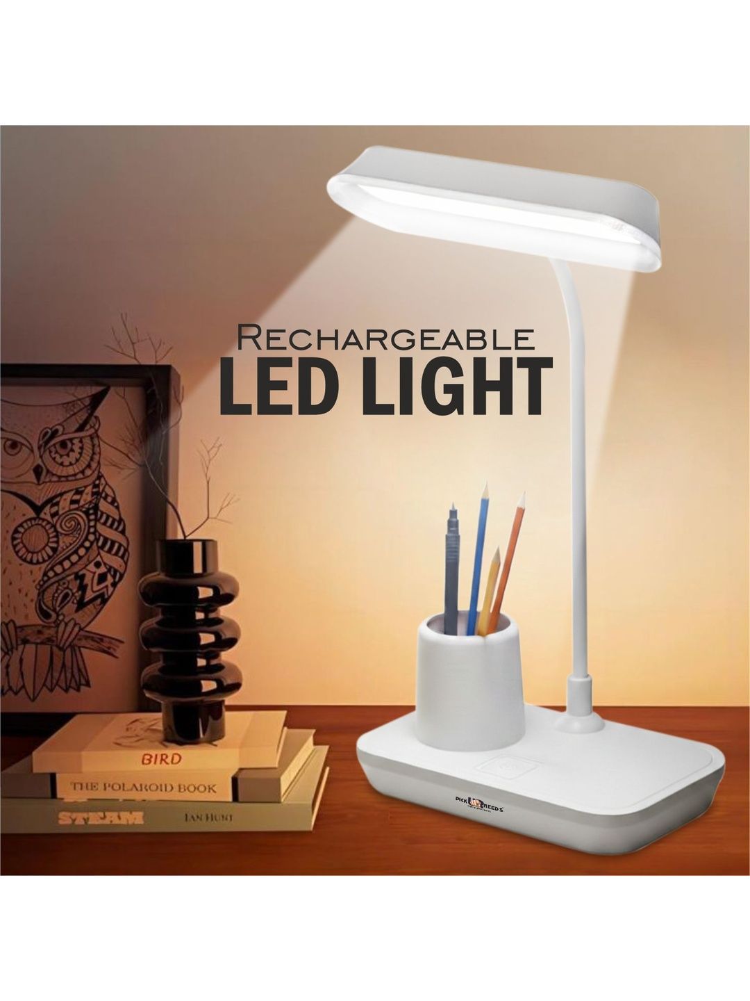 Pick Ur Needs White Rectangle LED Table Lamp-image-36