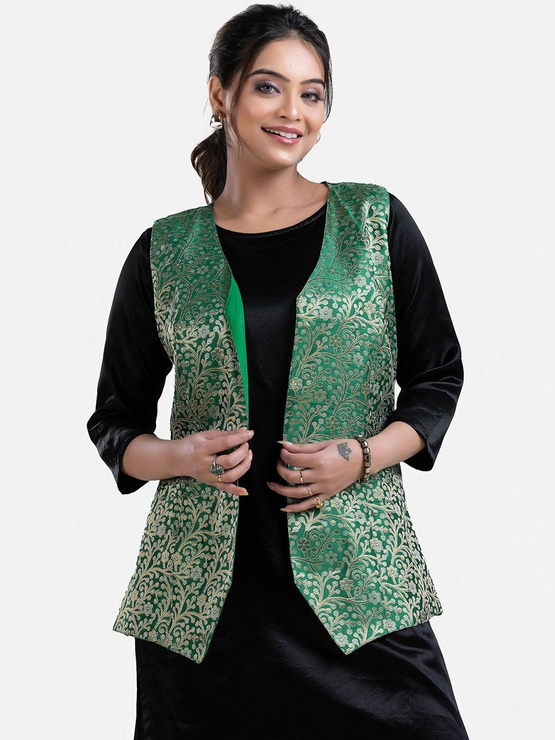 Crazy Needle Women Open Front Jacket-picture-23