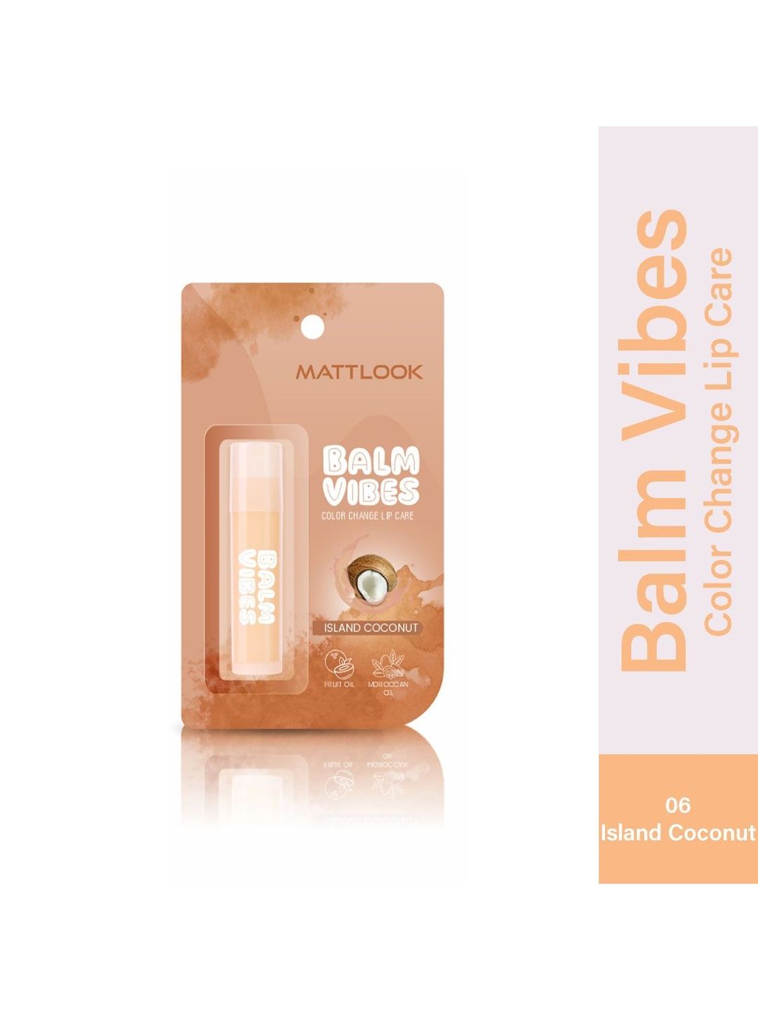 MATTLOOK Long Lasting Color Changing Lip Balm - Island Coconut 06 - 3 g-image-12